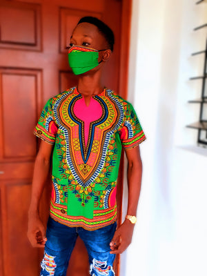 Tee-shirt dashiki à manche courte